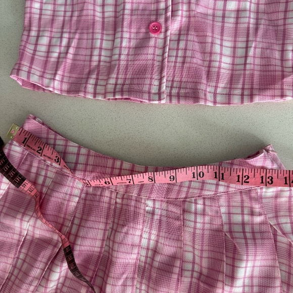 NWT Dollskill Clueless Inspired Pink Plaid Costume/Pink Co-Ord Set Regina George - Picture 11 of 15